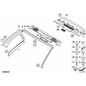 BMW Cover Column A Left (Black) - Genuine BMW 51437893445