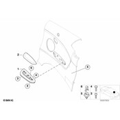 BMW Armrest Rear Left (N5Tt BlackMe) - Genuine BMW 51437894465