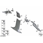 BMW Interior Quarter Panel Trim Panel - Genuine BMW 51438075364
