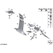 BMW Interior Quarter Panel Trim Panel - Genuine BMW 51438095619