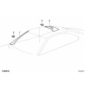 BMW Covering Column Rear Left (Black) - Genuine BMW 51438152685