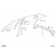BMW Covering Column-Center Right (Beige) - Genuine BMW 51438173504