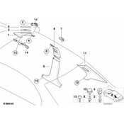 BMW Bracket Column A Cover Left - Genuine BMW 51438268167