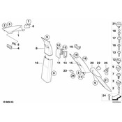 BMW Cover Column C Right (Sky Grey) - Genuine BMW 51439114566