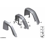 BMW Bracket CoverRollover Protection Left - Genuine BMW 51439128419