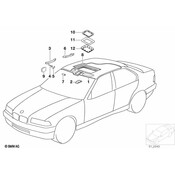 BMW Radio Burglar Alarm Cover (Anthrazit) - Genuine BMW 51442491013