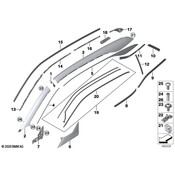 BMW Retaining Strip C-Pillar Right - Genuine BMW 51447305132
