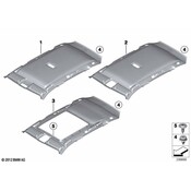 BMW Moulded Roof Lining F Panoramic Roof (Oyster) - Genuine BMW 51447323060