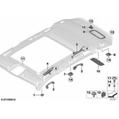BMW Cover Mounting Load Area NetRear Left (Black) - Genuine BMW 51447846223
