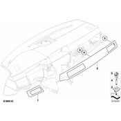 BMW Poplar Wooden Strip I-Panel Light Rght - Genuine BMW 51456970266