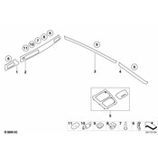 BMW DecorativestripInstr.PanelLeatherLeft (Carbon Black) - Genuine BMW 51458036705