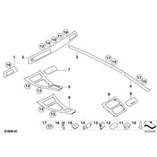 BMW Cover Dashboard Aluminium Right (M GlacierSilver) - Genuine BMW 51458049217