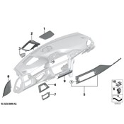 BMW Decor Cover Instrument Panel Left (Carbon) - Genuine BMW 51458057623