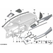 BMW Trim Dashboard Alum. Hexagon Right - Genuine BMW 51458058568