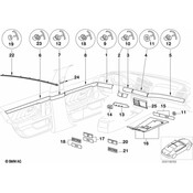 BMW Wooden StripInstrument Panel Right (Nussbaum) - Genuine BMW 51458150242