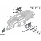 BMW Front Plate Of Controls Air Conditioner (Perlglanz Chrom) - Genuine BMW 51459137561