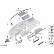 BMW Storage Compartment Leather Top - Genuine BMW 51459150282