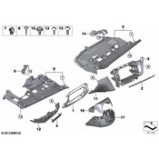 BMW Trim Instrument Panel Left (Black) - Genuine BMW 51459197683
