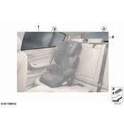 BMW Rear Side Windows Sun Blind (Black) - Genuine BMW 51462293367