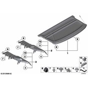 BMW Rear Window Shelf (Anthrazit) - Genuine BMW 51462991847