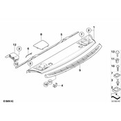 BMW Ventilation Grille Rear Window Shelf (Anthrazit) - Genuine BMW 51462996334