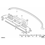 BMW Carrier Grille Middle (Black) - Genuine BMW 51466950091