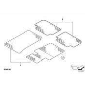 BMW Kit Floor Mats Rubber Front (Anthrazit) - Genuine BMW 51470428949