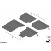 BMW All-Weather Mat Front (Beige) - Genuine BMW 51472152353