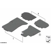 BMW All-Weather Mat Front (Lhd X Black) - Genuine BMW 51472163801