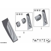 BMW Footrest Stainless Steel (M Performance) - Genuine BMW 51472280942