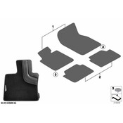 BMW Floor Mats Textile Rear - Genuine BMW 51472286006