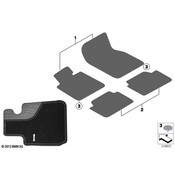 BMW Floor Mats Textile Luxury Front (Lhd Luxury) - Genuine BMW 51472339142