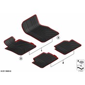BMW Floor Mats All-Weather Rear (Basis) - Genuine BMW 51472348158