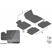 BMW Floor Mats Performance Rear (Lhd + Rhd) - Genuine BMW 51472409933