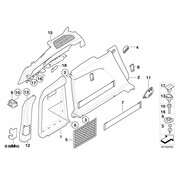BMW Cover Seat-Back Clip Right (Black) - Genuine BMW 51476965738