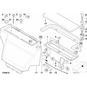 BMW Cover Oddments Box Right (Crema) - Genuine BMW 51477011240