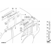 BMW Trunk Trim Panel Right (Light Beige 2) - Genuine BMW 51477034422