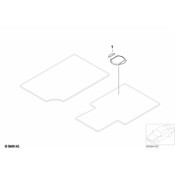 BMW Velcro Element With Fastening Pins - Genuine BMW 51477068000