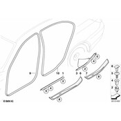 BMW Cover Strip Entrance Inner Rear Right (Beige) - Genuine BMW 51477069520