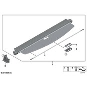 BMW Mounting Roller Cover Right (Black) - Genuine BMW 51477230198