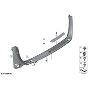 BMW Trim Insert Stainless Steel Left - Genuine BMW 51477298979