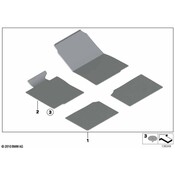 BMW Set Of Floor Mats Velours (Grey) - Genuine BMW 51477316614