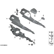 BMW Trim Handle Left (Black) - Genuine BMW 51477325805