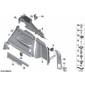 BMW Cover D-Column Bottom Right (Black) - Genuine BMW 51477326442