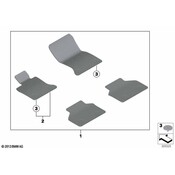 BMW Set Of Floor Mats Velours (Anthrazit) - Genuine BMW 51477353713