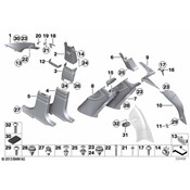BMW Cover Column C Bottom Left (Black) - Genuine BMW 51477362071
