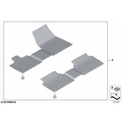 BMW Set Floor Mats Full Velours (Anthrazit) - Genuine BMW 51477380886