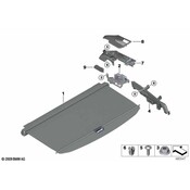 BMW Cargo Cover Bracket - Genuine BMW 51477396582