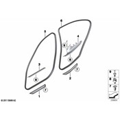 BMW Door Trim Sill Plate Insert - Genuine BMW 51477410460