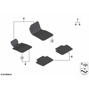 BMW Set Of Floor Mats Velours (Anthrazit) - Genuine BMW 51477426290